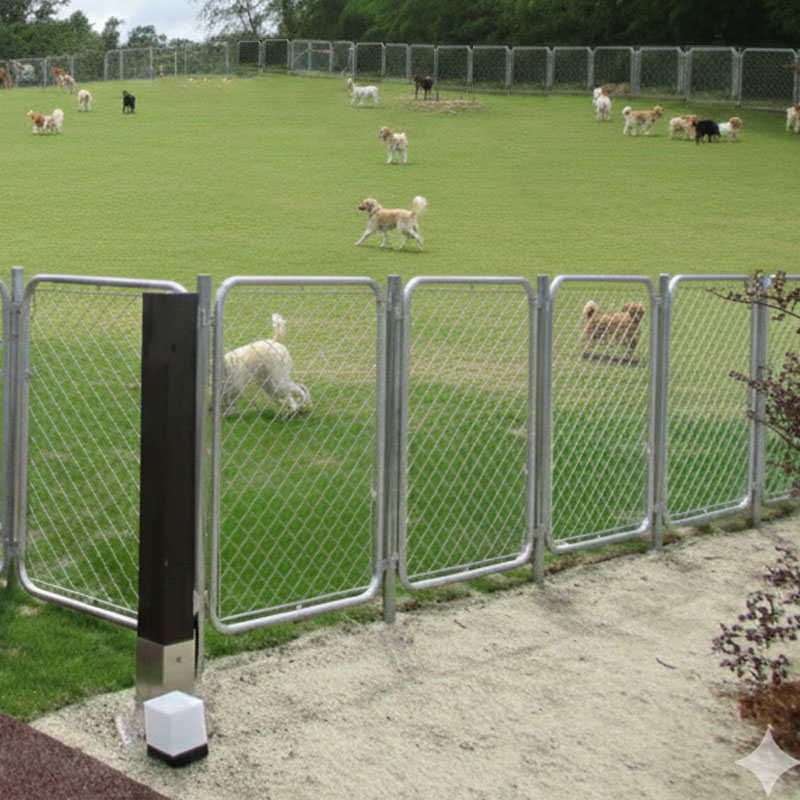 アメリカンフェンスをドッグランで使用した例