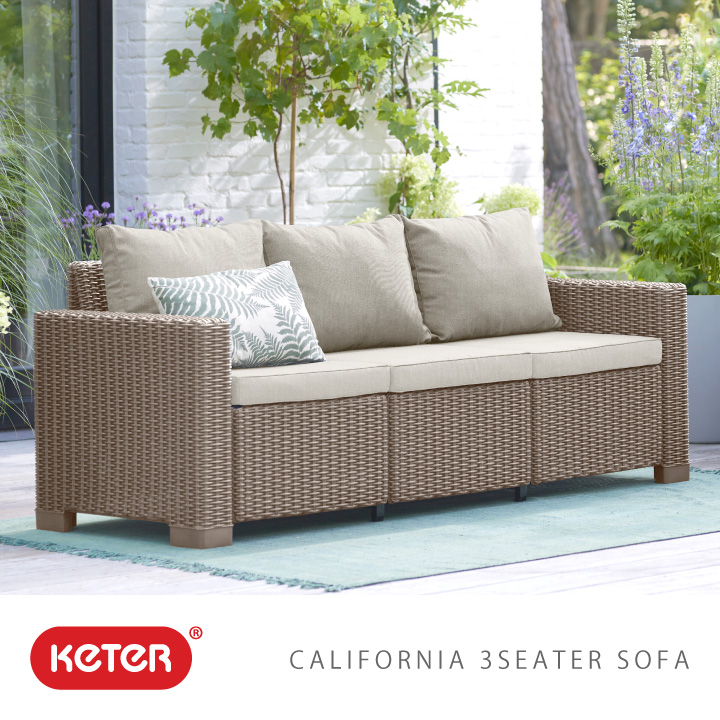 「3シーターソファ ケター（KETER） カリフォルニア（California 3-Seater Sofa）」