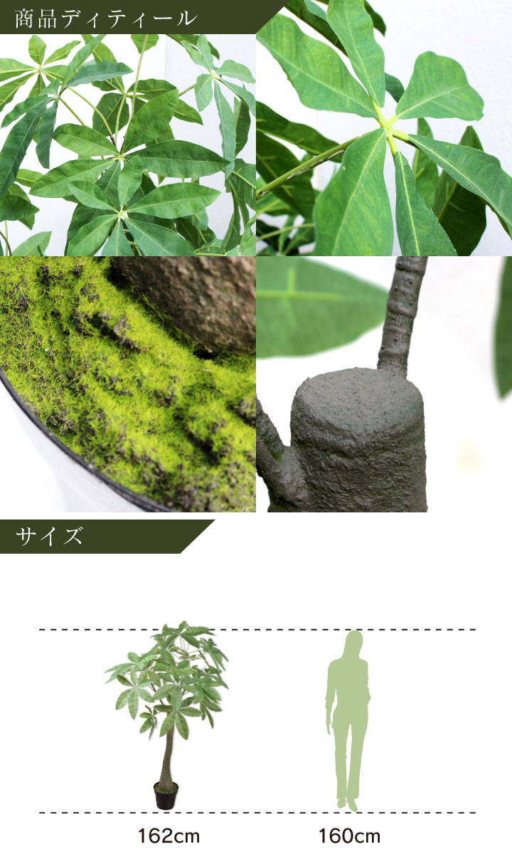 大型 フェイクグリーン「シェフレラ 162cm シルカ（Silk-ka）」おしゃれ リアル 人工観葉植物 樹木 インテリアグリーン カポック