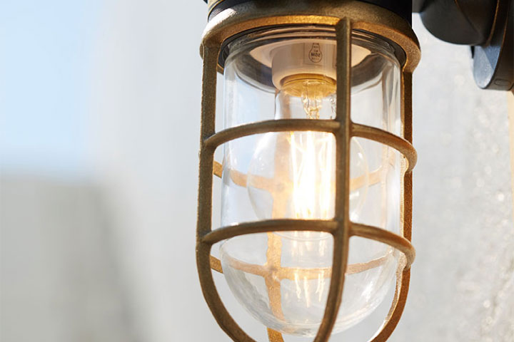 マリンランプ LED電球付「アートワークスタジオ（ARTWORKSTUDIO） ネイビーベース ウォールランプ（Navy base-wall lamp） コードなし/屋内・屋外兼用」