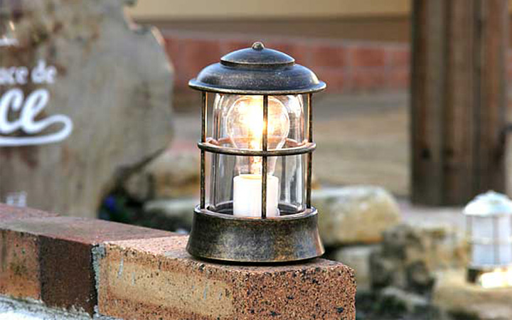 マリンランプ 「真鍮ガーデンライト BH1012 クリアガラス LED」