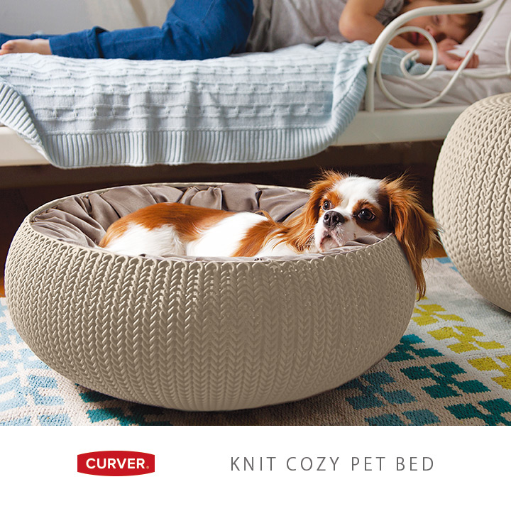 樹脂製ペット用ベッド「カーバー （CURVER） ニット コージー ペットベッド （KNIT COZY PET BED）」