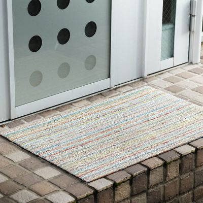 おしゃれな玄関マット「chilewich チルウィッチ シャグマットシリーズ ドアマット スキニーストライプ ソフトマルチ 46×71cm」