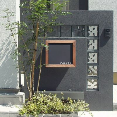郵便ポスト 「Black board ブラックボード 埋め込み型ポスト 表札あり」