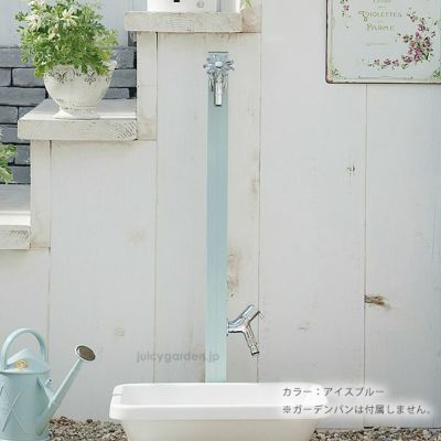 花ハンドルの立水栓「フラワールージュW ※2口」上下専用蛇口付
