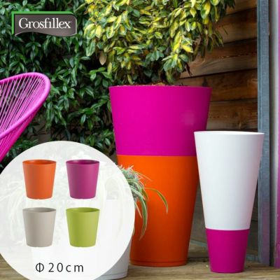 樹脂製植木鉢  「Grosfillex ゴーフィレックス TOKYO プランター Solo 直径20cm （約6号）」