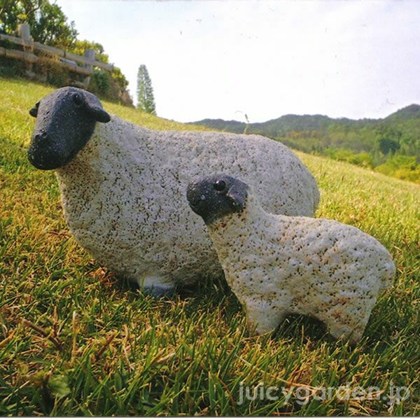信楽焼：羊の親子」 | JUICY GARDEN