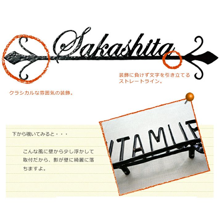 フォレストヒルズ ネームプレート レーザーカット切文字 S44