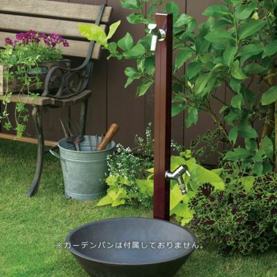 専用蛇口2個付きの水栓柱　「アクアルージュW」