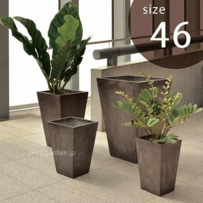 「クレイポット（CLAYPOT） トールスクエア46（Tall Square 46）」おしゃれ 大型 植木鉢 10号鉢相当 容量28L 高さ46cm 幅・奥行32cm 底穴あり