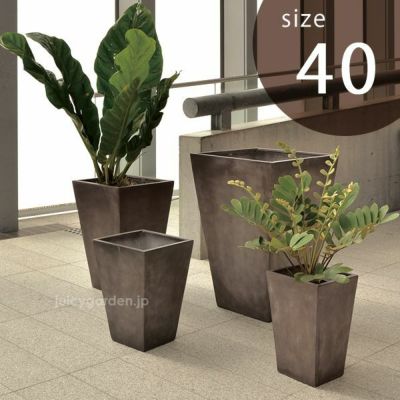 「クレイポット（CLAYPOT） トールスクエア40（Tall Square 40）」おしゃれ 中型 植木鉢 8号鉢相当 容量16L 高さ40cm 幅・奥行25cm 底穴あり