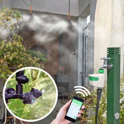 屋外用 ミストシャワー 「スマプロBT＆水道圧ミスト ハンガーセット」