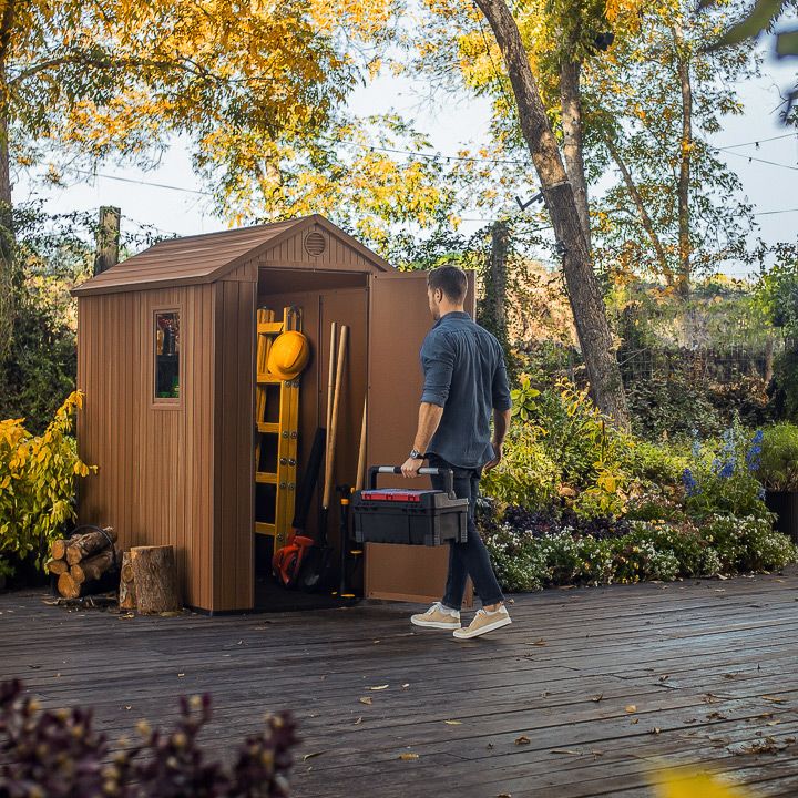 ひなさん専用 物置 KETER ダーウィン 6x8幅190×奥行244×