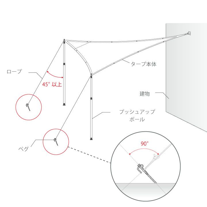 タープ本体別売り「テンデ（tende） タフネスベースペグ 20cm