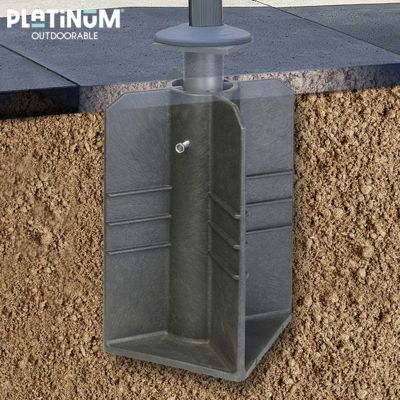 【専用オプション】「プラチナム（Platinum） 大型パラソル用 イングランドベース(地中埋込み土台)」