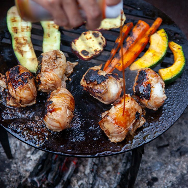 YAGOONA BBQ・七輪・焚火台 アルファグリル用 グリルプレート   シルバー BBQグリル「ヤグーナ(YAGOONA) アルファグリル 収納バッグ付き