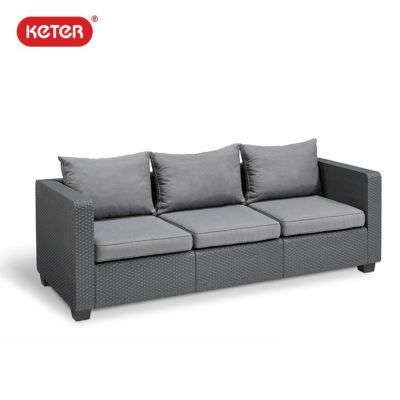 おしゃれ 樹脂製 三人掛け「3シーターソファ ケター（KETER） サルタ（Salta 3-SEATER SOFA 144924）」樹脂製 ラタン調 ファニチャー