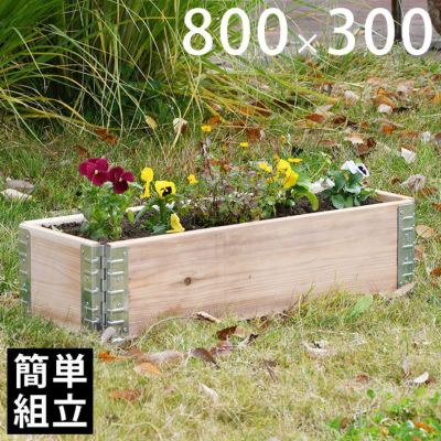 木製プランター 「a+ design ガーデンボックス800×300 ナチュラル」
