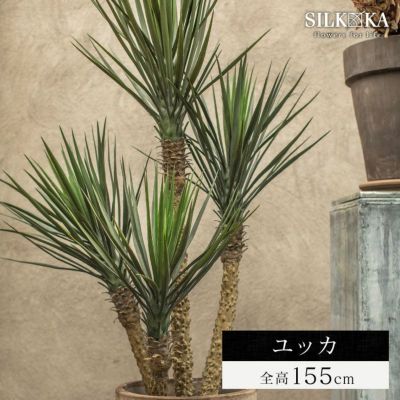 大型 フェイクグリーン「ユッカ 155cm シルカ（Silk-ka）」おしゃれ リアル 人工観葉植物 樹木 インテリアグリーン 青年の木