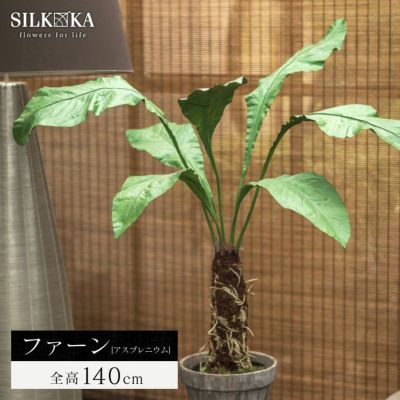 大型 フェイクグリーン「ファーン（アスプレニウム） 140cm シルカ（Silk-ka）」おしゃれ リアル 人工観葉植物 草花 インテリアグリーン オオタニワタリ
