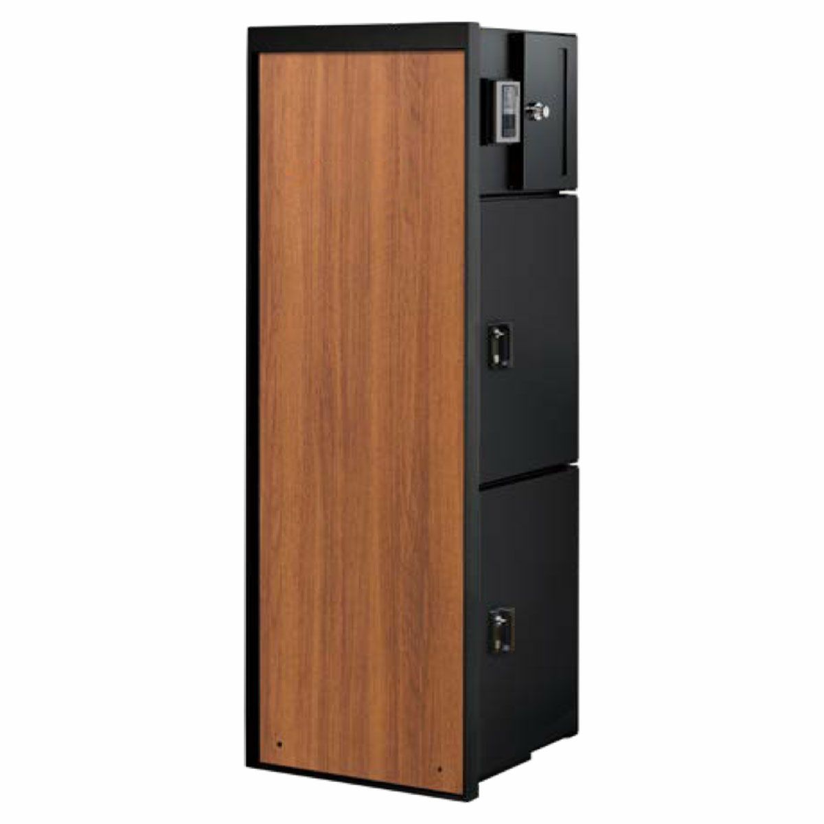 「 門柱ユニット ヴェリータNX ベーシック LED付き （宅配ボックス2個 + 郵便ポスト + LED照明）」