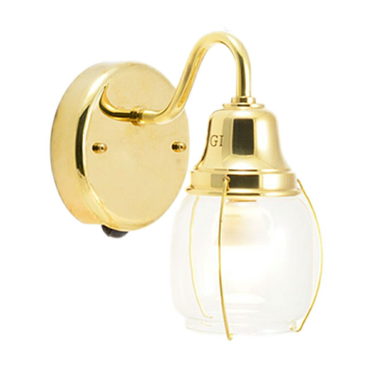 真鍮色のライト。