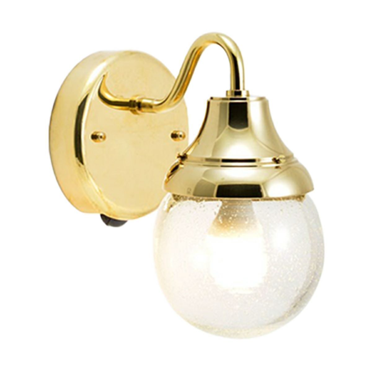 真鍮色のライト。