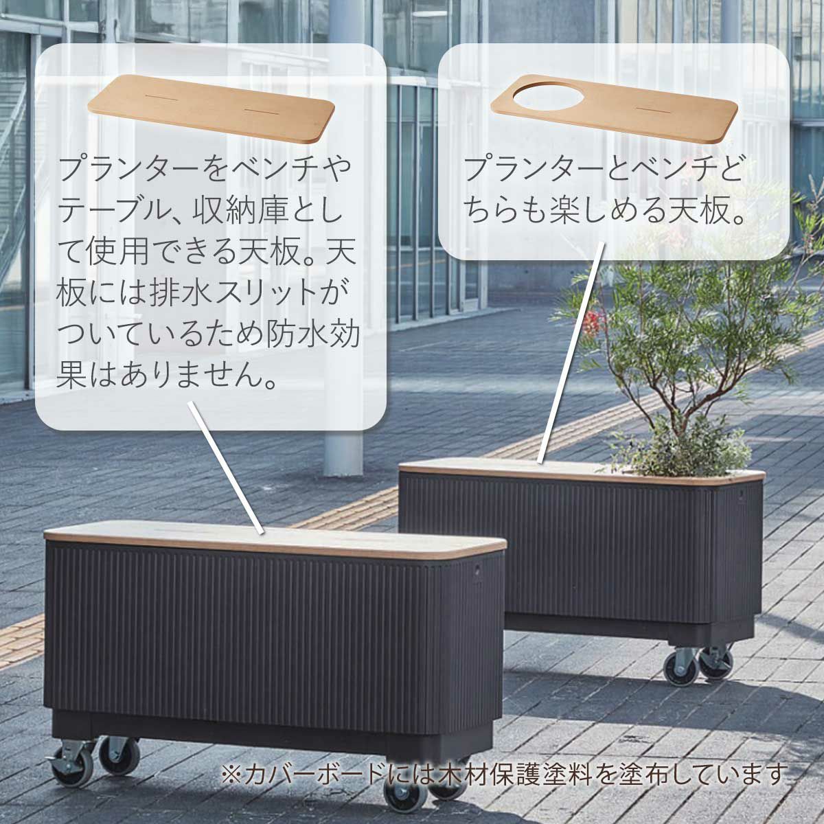 使用バリエーション。1000用穴あり、1200用穴あり。1000用穴なし、1200用穴なしの画像。