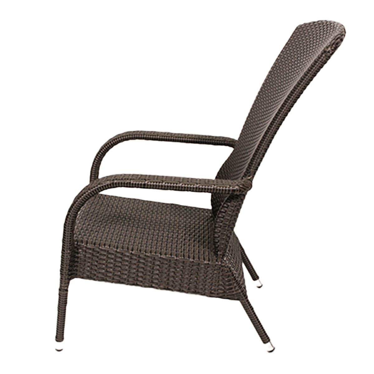 チェアのデザインがわかる白抜き画像。左サイドをみせる横向き。