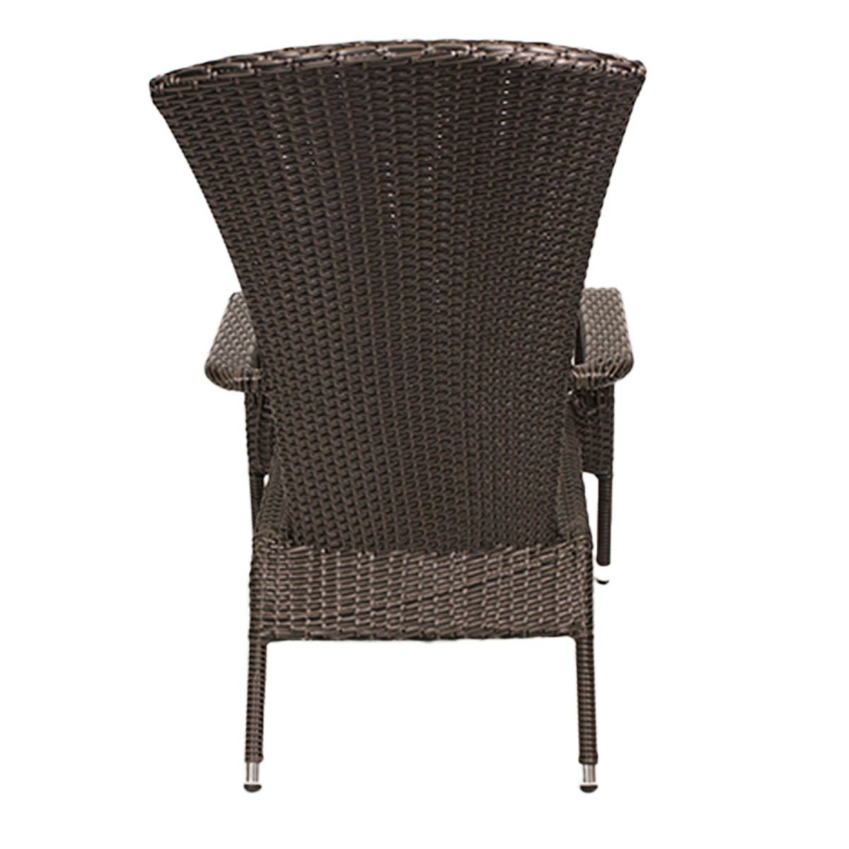 チェアのデザインがわかる白抜き画像。背面。