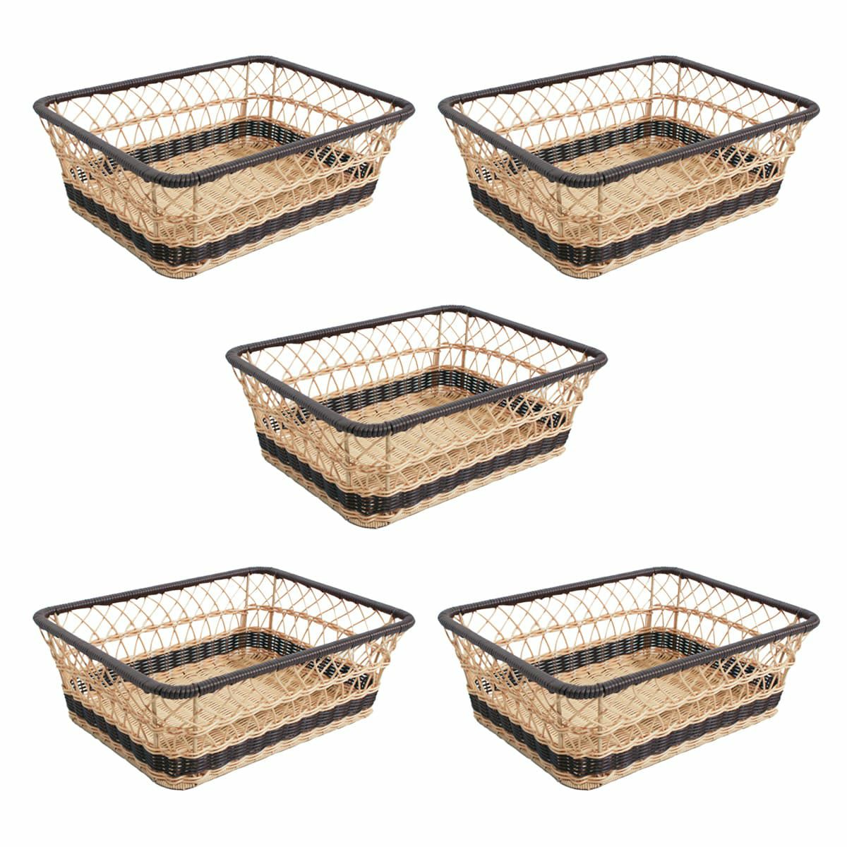 脱衣かご、5個セット、樹脂製、屋外での使用が可能です。