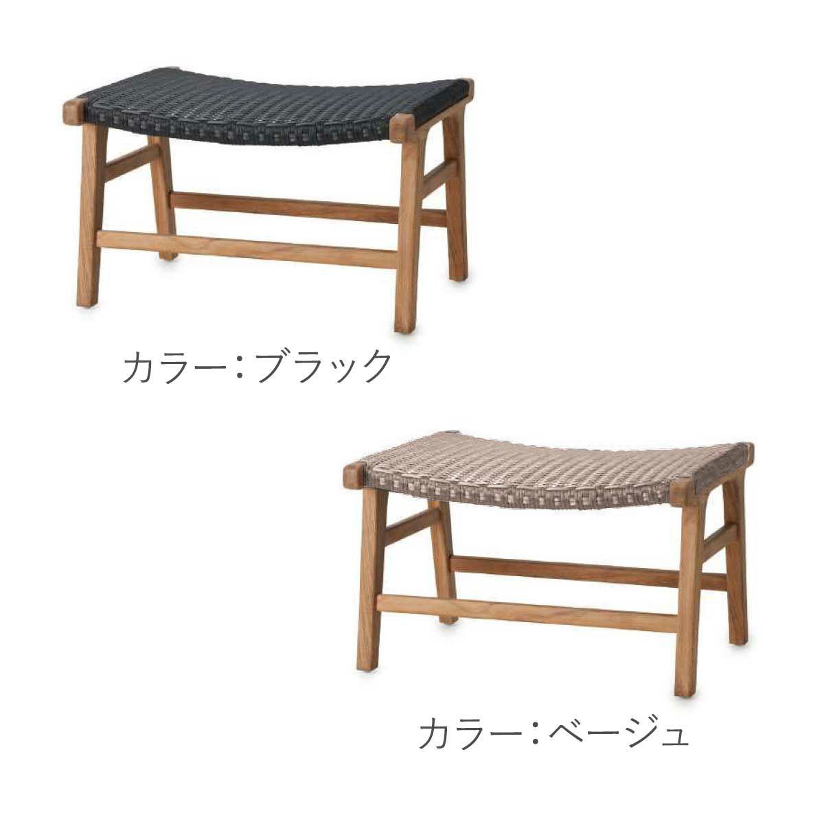 カラーバリエーションの画像です。ブラックとベージュの2色展開です。