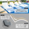 後ろ脚にキャスター付きで運びやすく、スタッキングも可能なので収納もしやすい
