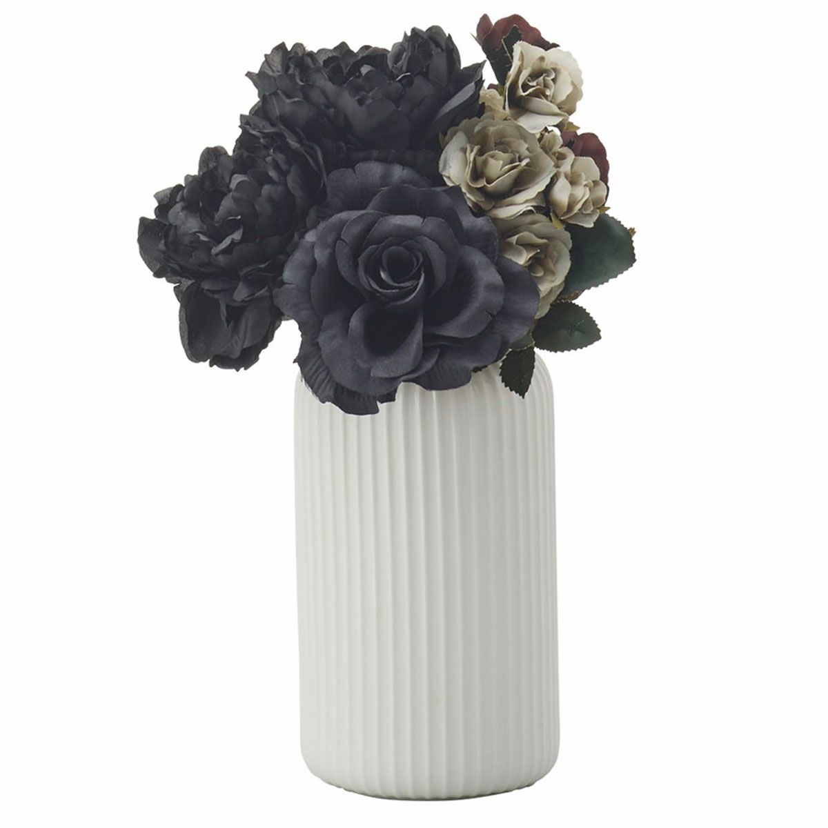 アーティフィシャルフラワー(造花)のローズ×ピオニーとフラワーベース(花瓶)のセット商品