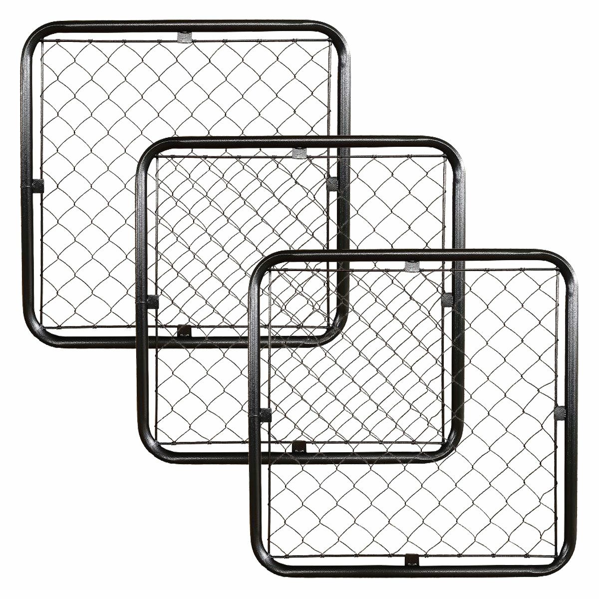 アメリカンフェンス 900×900mm Sサイズ ハンマートーンブラック 3枚セット