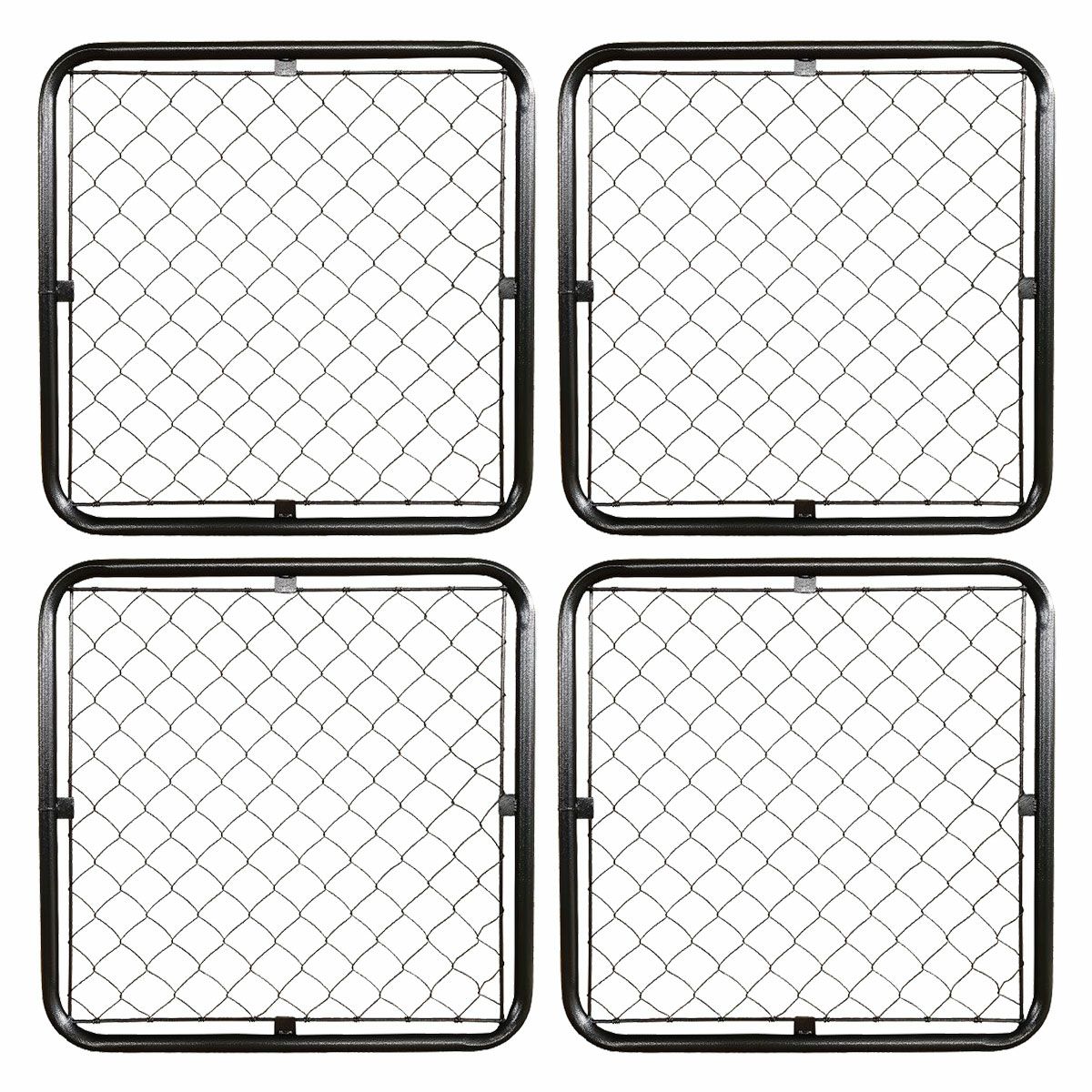 アメリカンフェンス 900×900mm Sサイズ ハンマートーンブラック 4枚セット