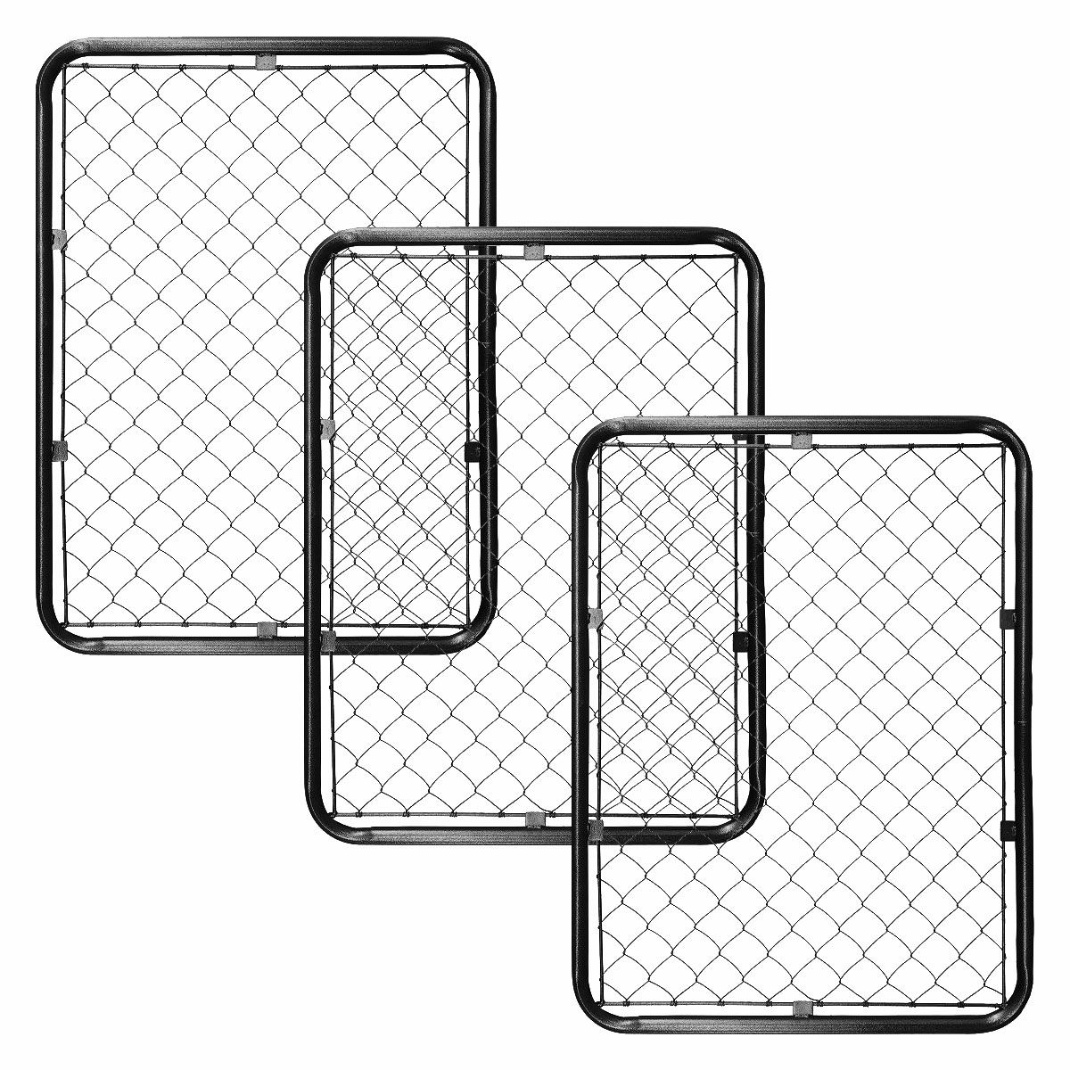 アメリカンフェンス 1200×900mm Mサイズ ハンマートーンブラック 3枚セット