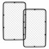 アメリカンフェンス 1500×900mm Lサイズ ハンマートーンブラック 2枚セット