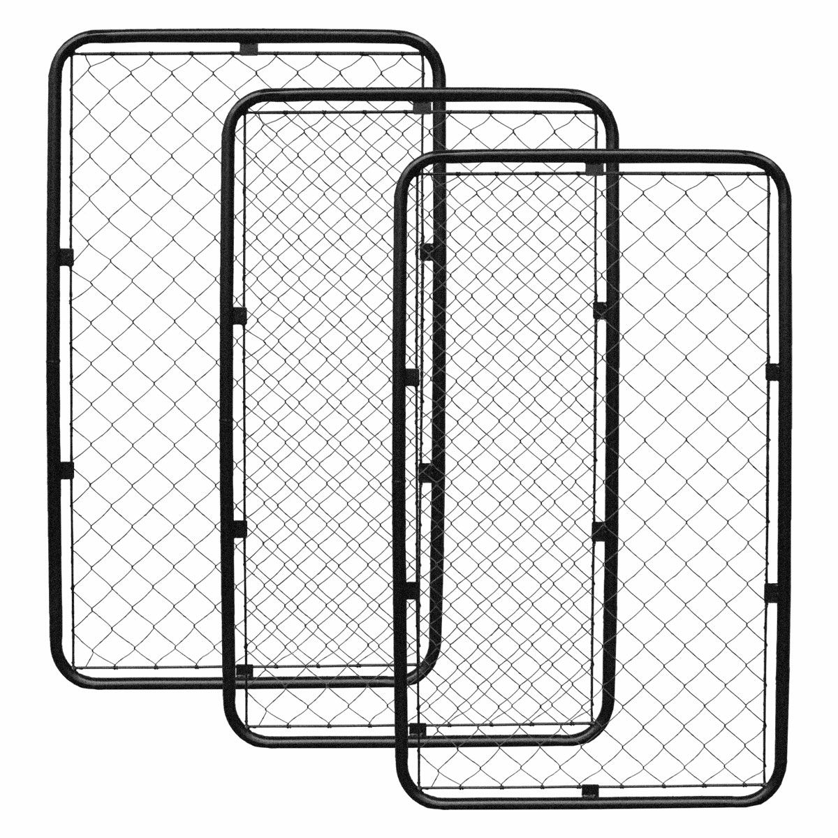 アメリカンフェンス 1500×900mm Lサイズ ハンマートーンブラック 3枚セット