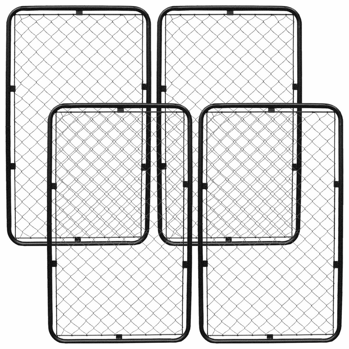アメリカンフェンス 1500×900mm Lサイズ ハンマートーンブラック 4枚セット